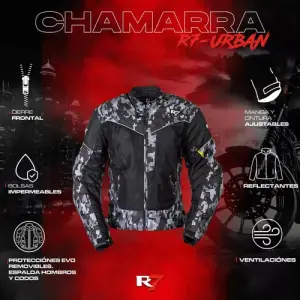 Chamarra Moto R7 2314 Urban Ventilada Con Protecciones