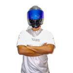 Playera Astro VIVIR PARA RODAR Y RODAR PARA VIVIR Blanca Premium Oversized