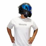 Playera Astro VIVIR PARA RODAR Y RODAR PARA VIVIR Blanca Premium Oversized