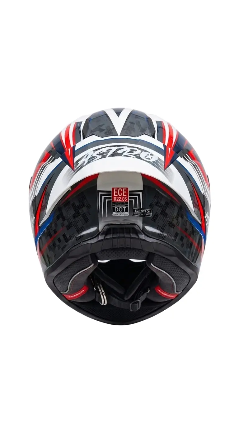CASCO ASTRO PISTA BATMAX AZUL, BLANCO. ROJO