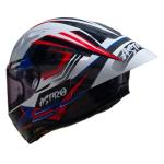 CASCO ASTRO PISTA BATMAX AZUL, BLANCO. ROJO
