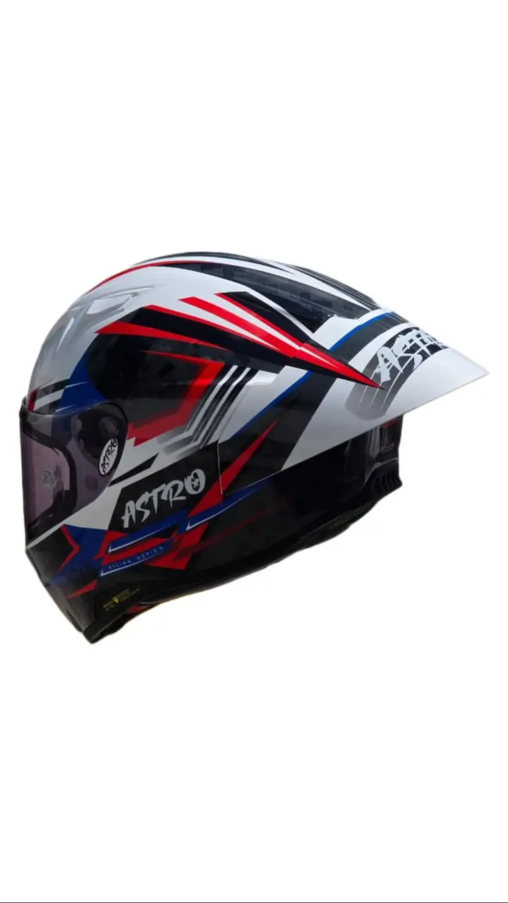 CASCO ASTRO PISTA BATMAX AZUL, BLANCO. ROJO