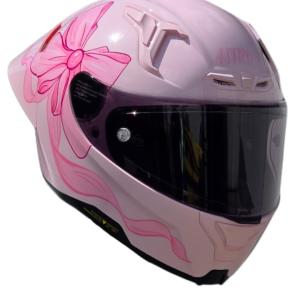 CASCO ASTRO PISTA MOÑO ROSA