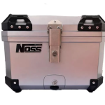 Baúl Motocicleta Noss Plata De 45 Litros Con Base Universal Plastico