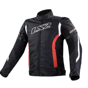Chamarra De Moto Ls2 Gate Ngo/rojo