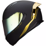 Outlet Casco Hax Integral Obsidian Negro Mate Oro Moto Certificado 1.0