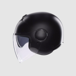 CASCO MOTO JET E2206 ETERES SOLID NEGRO MATE