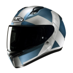 CASCO HJC C10 TEZ AZUL PLATA EXCLUSIVO DE PAGINA
