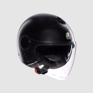 CASCO MOTO JET E2206 ETERES SOLID NEGRO MATE