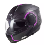 Casco Ls2 Scope Arch Abatible Negro Rosa Astro