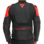 CHAMARRA DAINESE DE PIEL RACING 5 NGO/RJO FLUO
