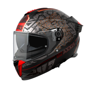 OUTLET Casco Axxis Hawk Lets Ride B5 RED Doble Certificación DE VENTA EXCLUSICA EN PAGINA