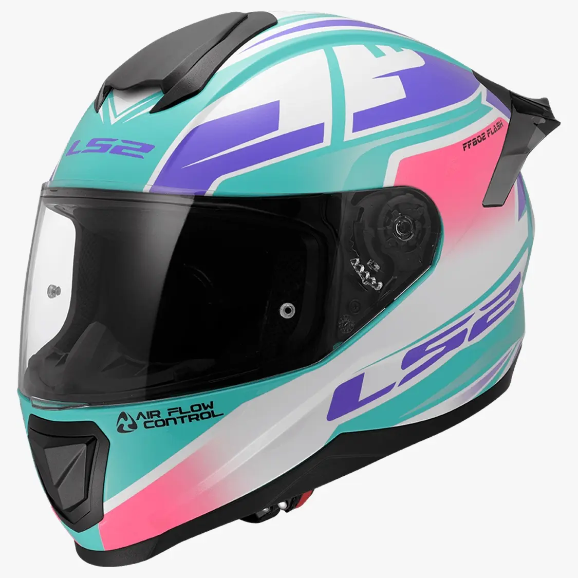 OUTLET CASCO LS2 FLASH II IMPACT BCO CON INTERCOMUNICADOR