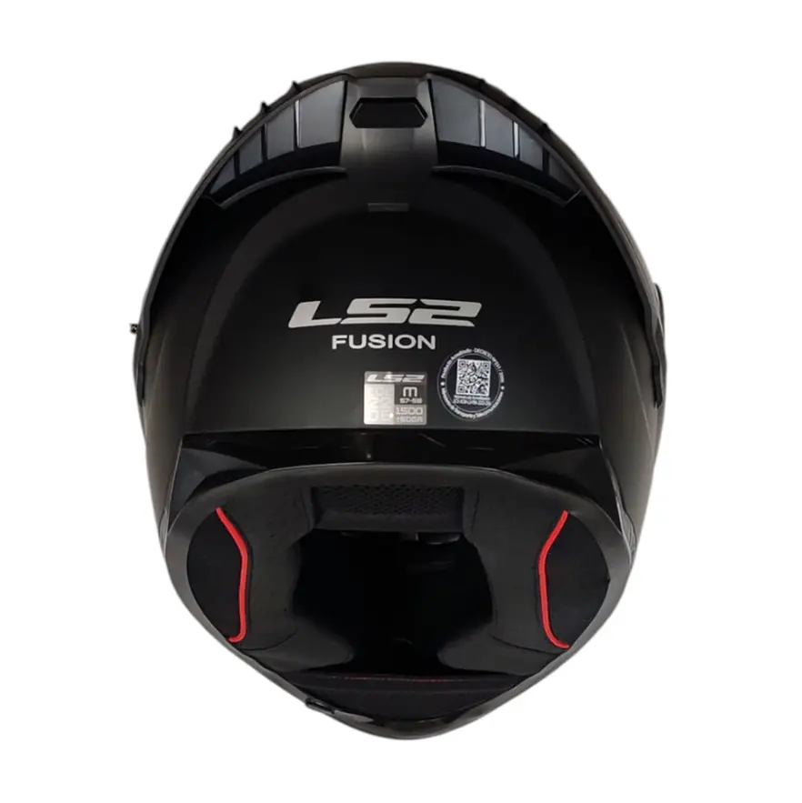 CASCO LS2 FF806 FUSION II NEGRO MATTE CON LUZ LED Y INTERCOM