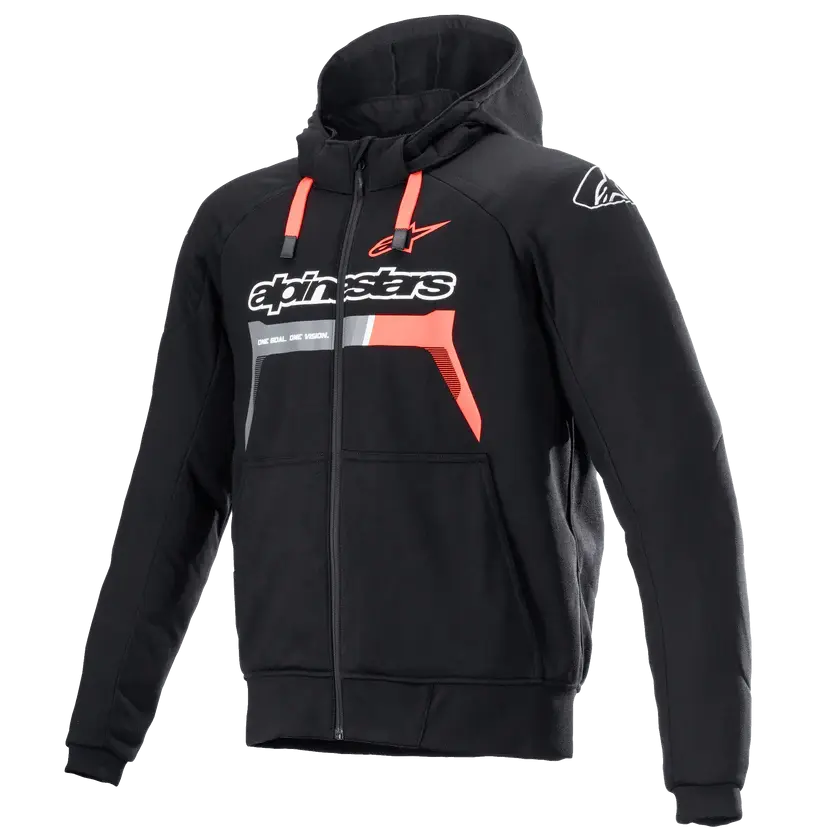 SUDADERA ALPINESTARS CHROME IGNITION NGO/RJO FLUO