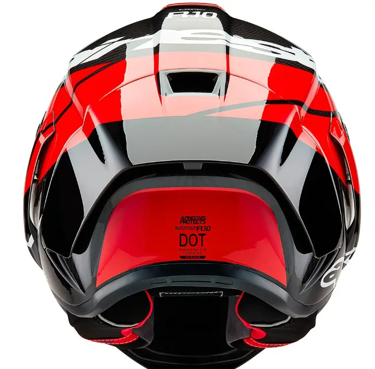 CASCO ALPINESTARS SUPERTECH R10 Element Black Carbon / Bright Red / White
