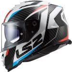 CASCO INTEGRAL LS2 STORM RACER BLANCO, AZUL, ROJO, NEGRO - FF800