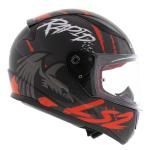 CASCO CERRADO LS2 RAVEN NGO BCO ROJ MATE - FF353