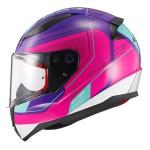 CASCO CERRADO LS2 RAPID GRAPHIC ROSA CON MORADO - FF353
