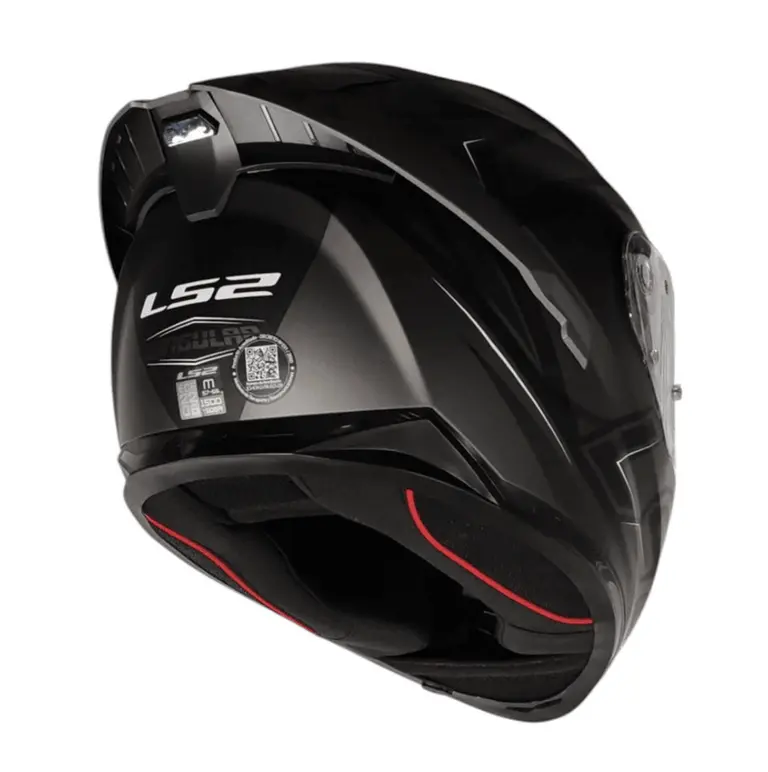 CASCO LS2 FF806 FUSION II SINGULAR GRIS CON INTERCOM Y LUZ LED