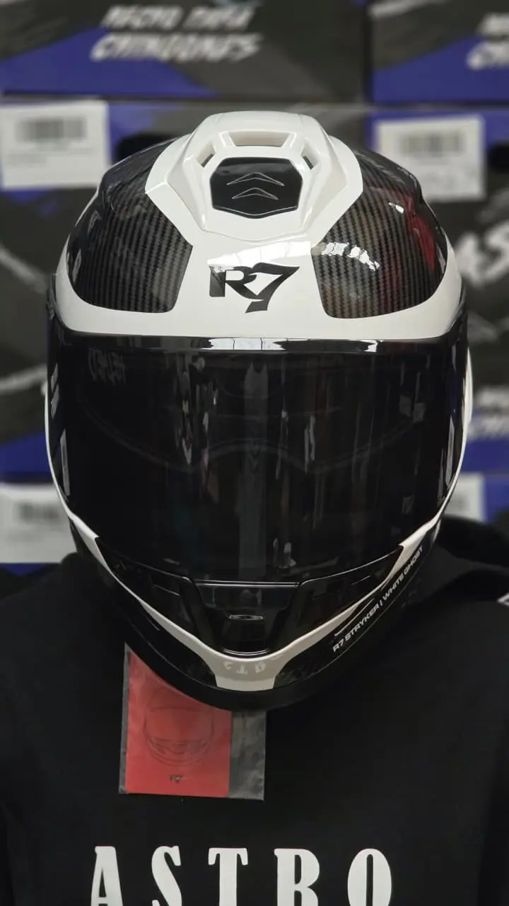 CASCO R7 STRYKER BLANCO/NEGRO