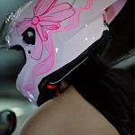 CASCO ASTRO PISTA MOÑO ROSA