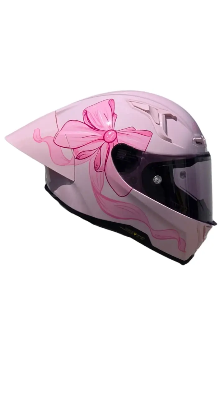 CASCO ASTRO PISTA MOÑO ROSA