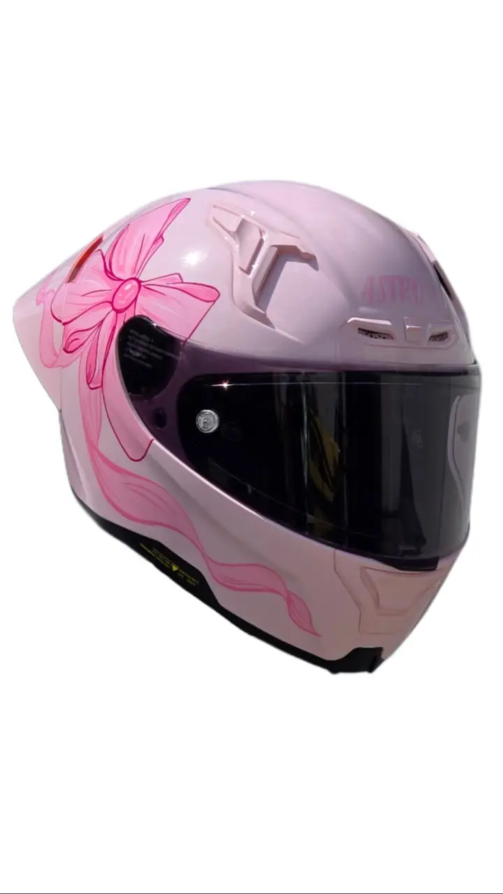 CASCO ASTRO PISTA MOÑO ROSA