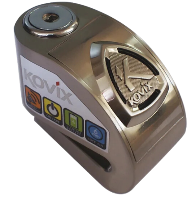 CANDADO de Disco KOVIX Con Alarma KD6 Plata