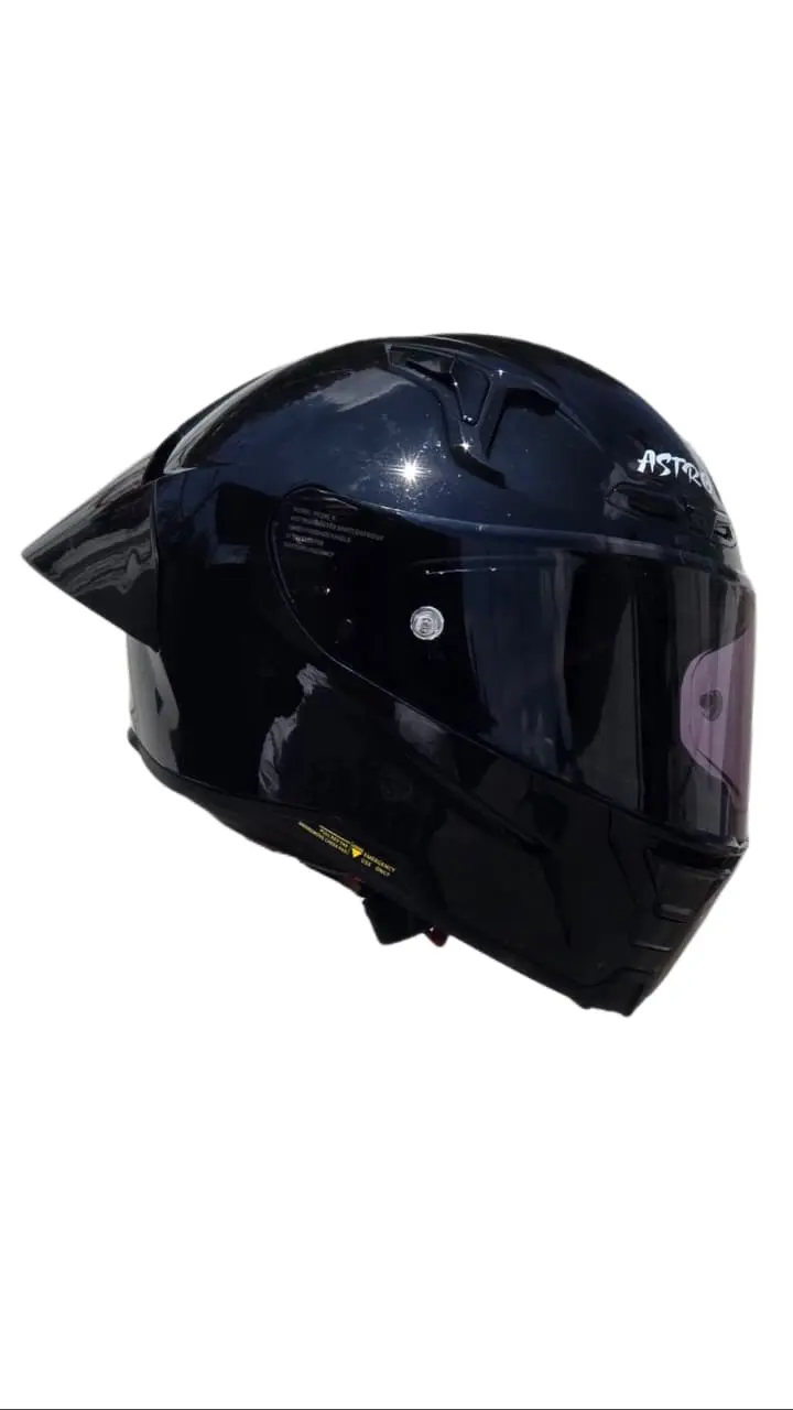 CASCO ASTRO PISTA NEGRO BRILLOSO