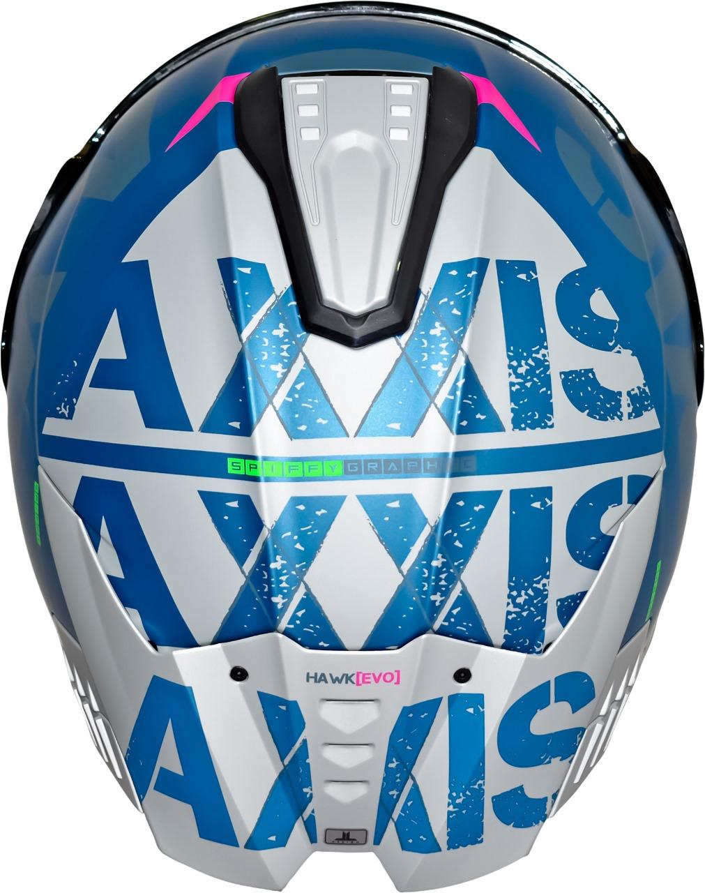 Casco Axxis Hawk Spiffy Axxis B7 Azul Mate Doble Certificación