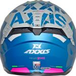 Casco Axxis Hawk Spiffy Axxis B7 Azul Mate Doble Certificación