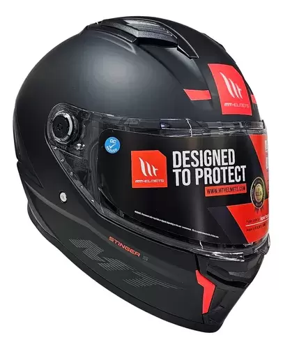 Casco Mt Helmets Stinger 2 Negro Mate Certificación 22.06