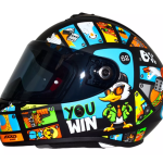 Casco Axxis Draken Goose Game A1 Negro Matte Ece2206 Y Dot