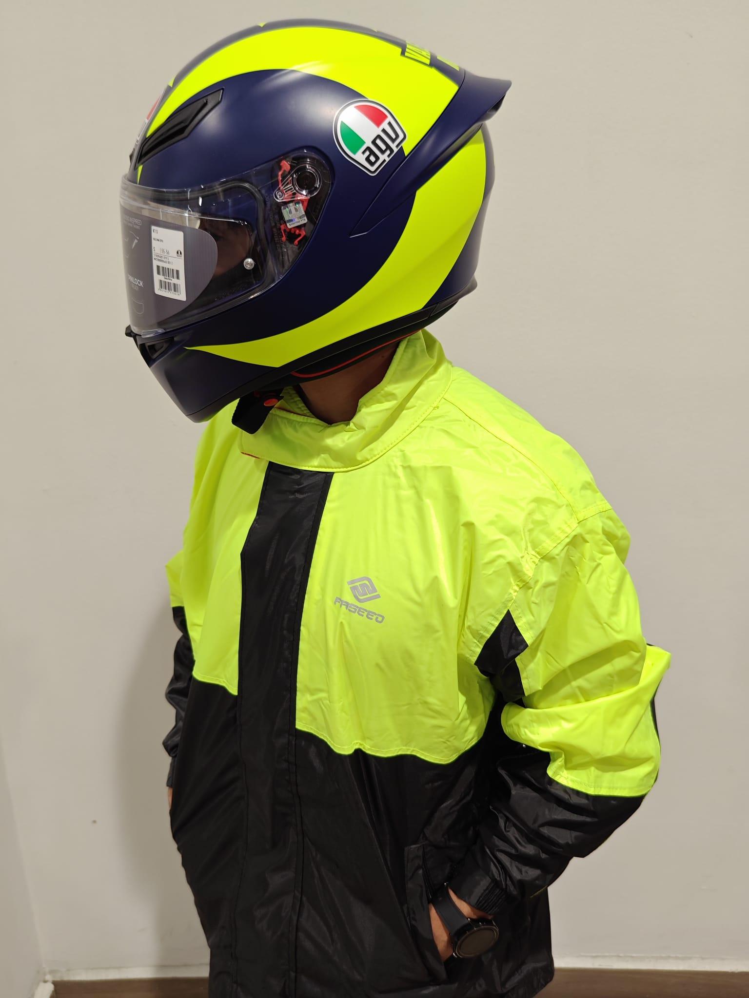 Impermeable Fassed Modelo A-203 Aionic Negro/Amarillo