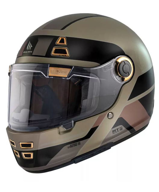 Casco Retro Classic Mt Jarama Cafe Mate Ece2206 Y Dot