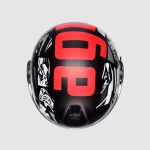 CASCO MOTO JET E2206 ETERES HISTORY MATT BLACK/WHITE/RED