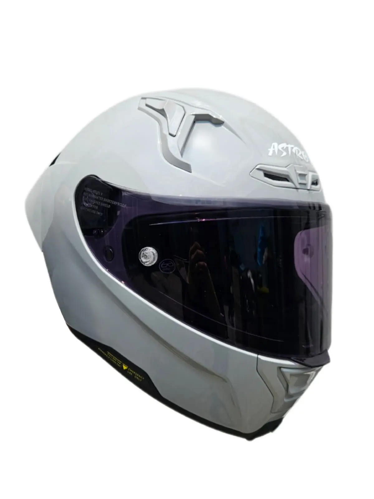 CASCO ASTRO PISTA GRIS BRILLOSO