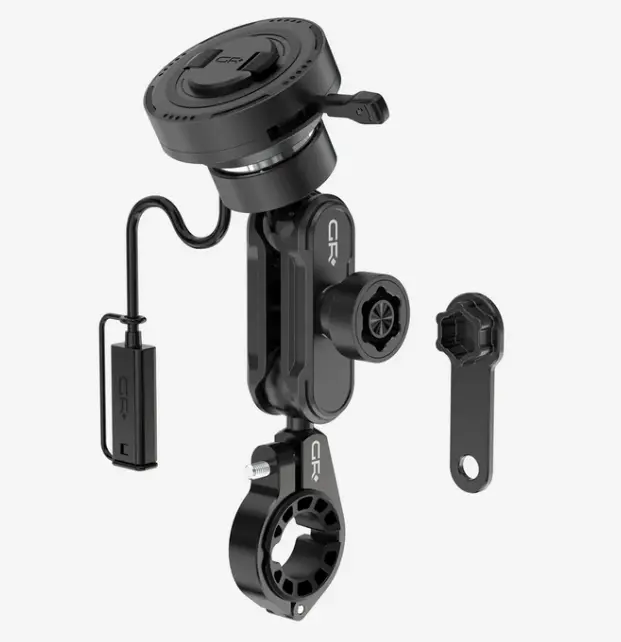 Soporte para moto universal GR EXPLORE con carga inalambrica y modulo anti vibracion