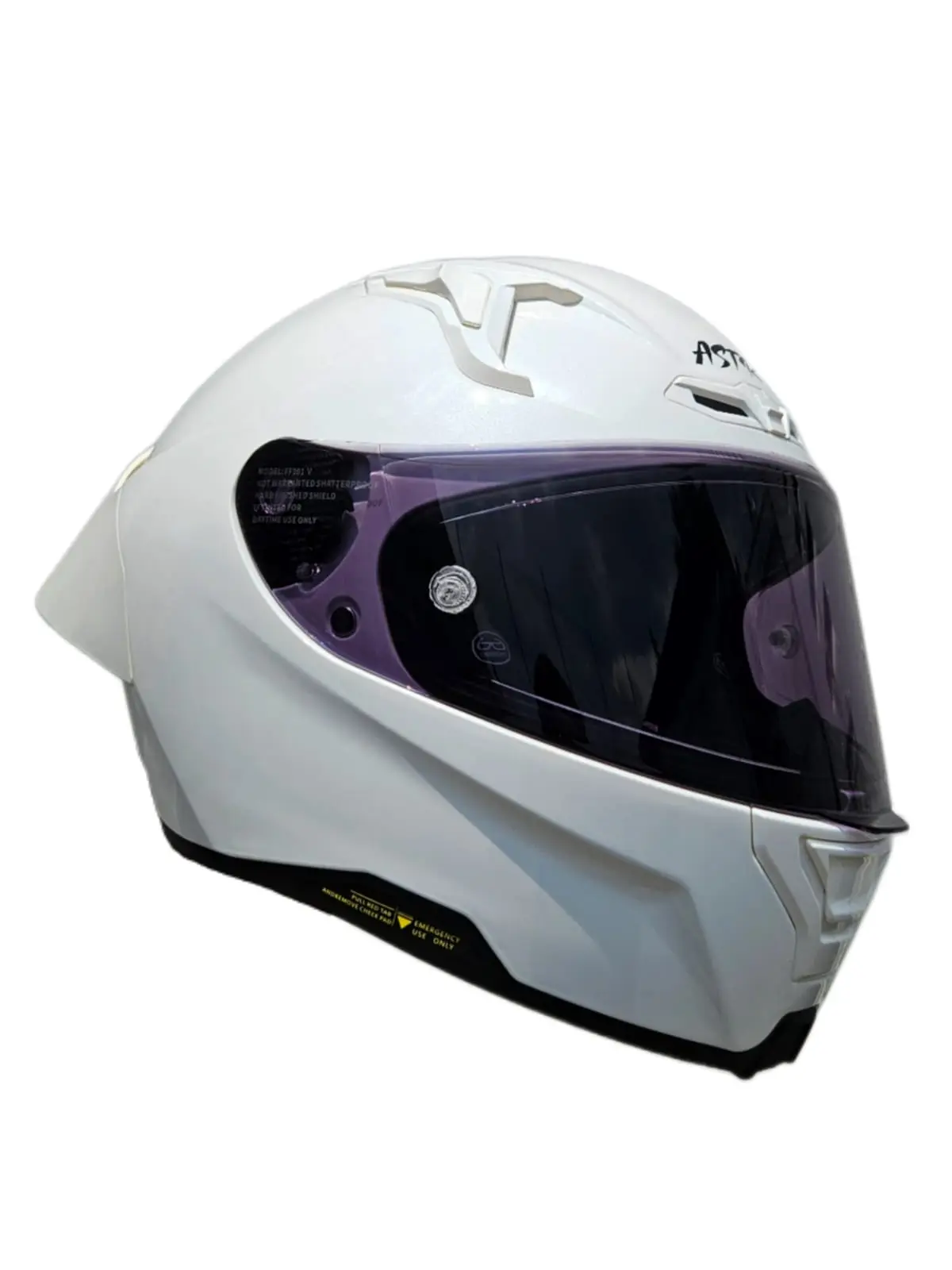 CASCO ASTRO PISTA BLANCO BRILLOSO