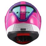 CASCO CERRADO LS2 RAPID GRAPHIC ROSA CON MORADO - FF353