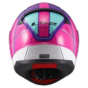 CASCO CERRADO LS2 RAPID GRAPHIC ROSA CON MORADO - FF353