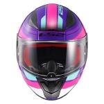 CASCO CERRADO LS2 RAPID GRAPHIC ROSA CON MORADO - FF353