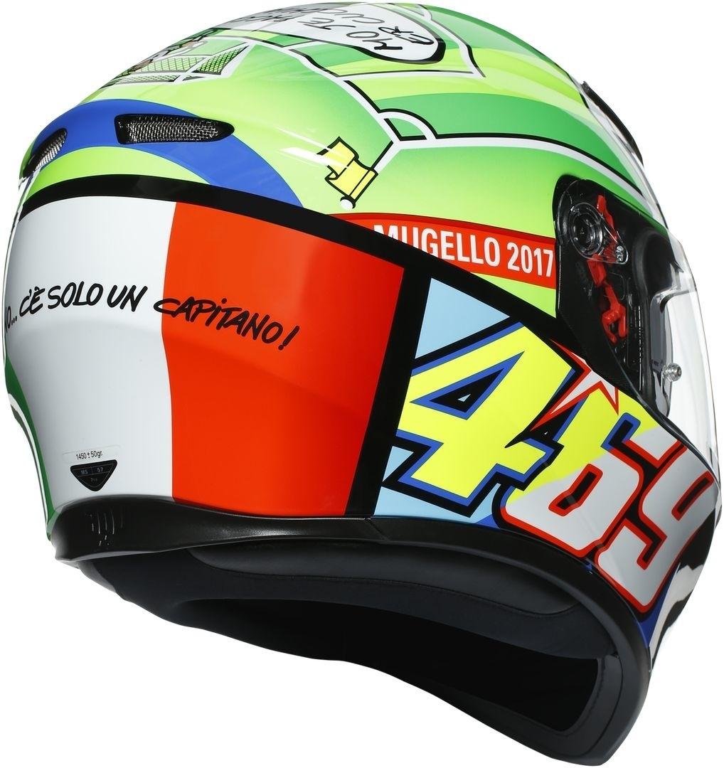 CASCO AGV K3 SV TOP ROSSI MUGELLO 2017 VERDE - K3SV