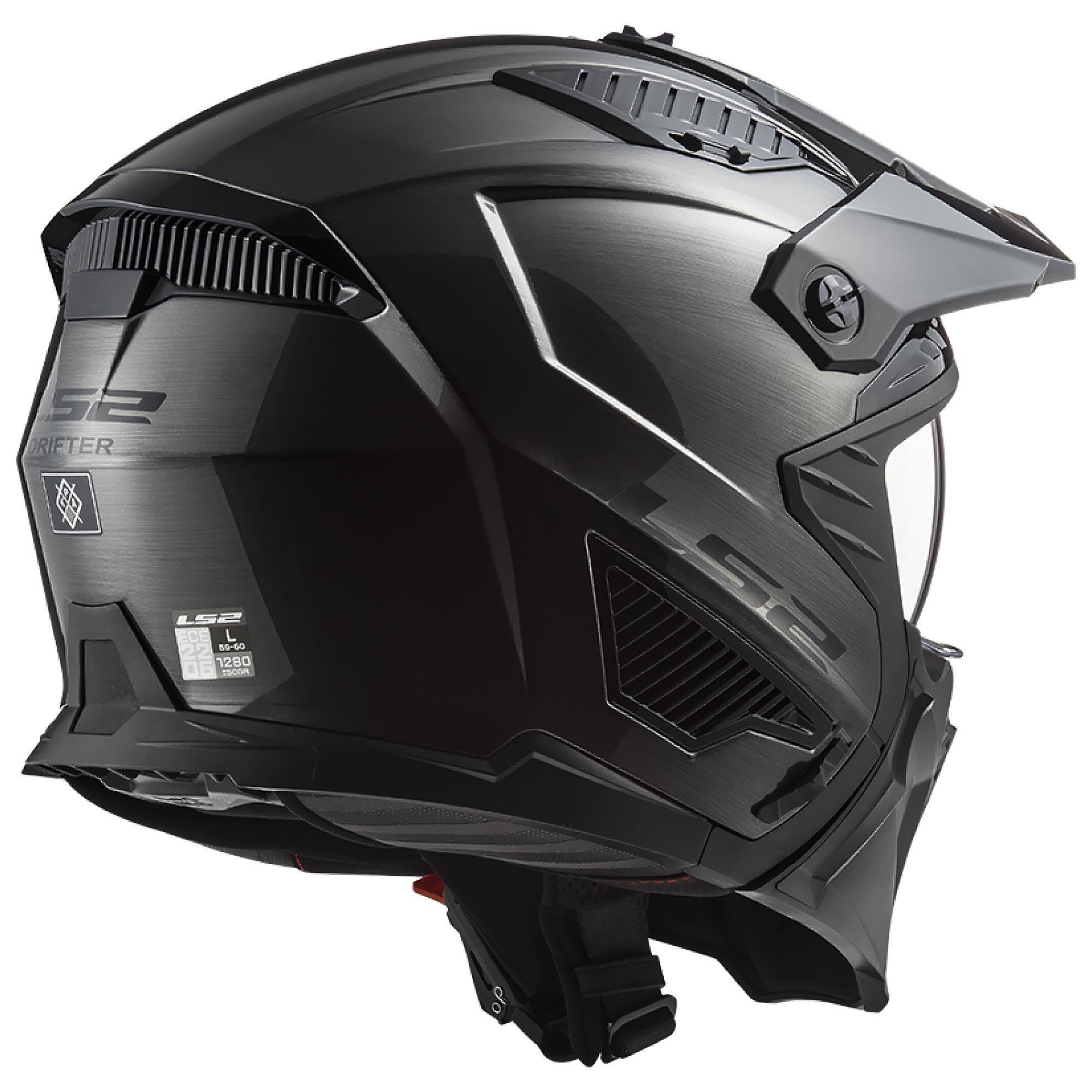 CASCO LS2 MODULAR DRIFTER JEANS TITANIUM - OF606