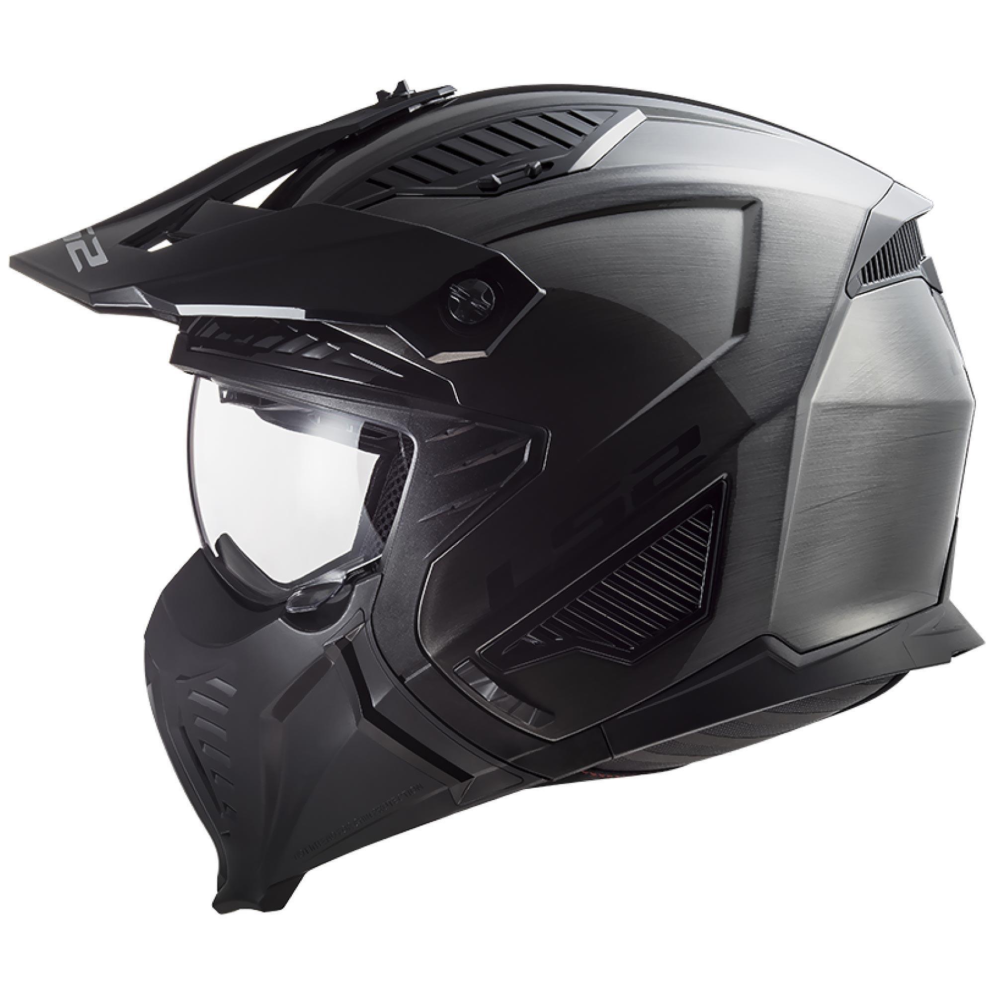 CASCO LS2 MODULAR DRIFTER JEANS TITANIUM - OF606