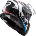 CASCO INTEGRAL LS2 STORM RACER BLANCO,AZUL,ROJO - FF800