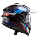 CASCO LS2 EXPLORER CARBONO FRONTIER NEGRO CON AZUL - MX701