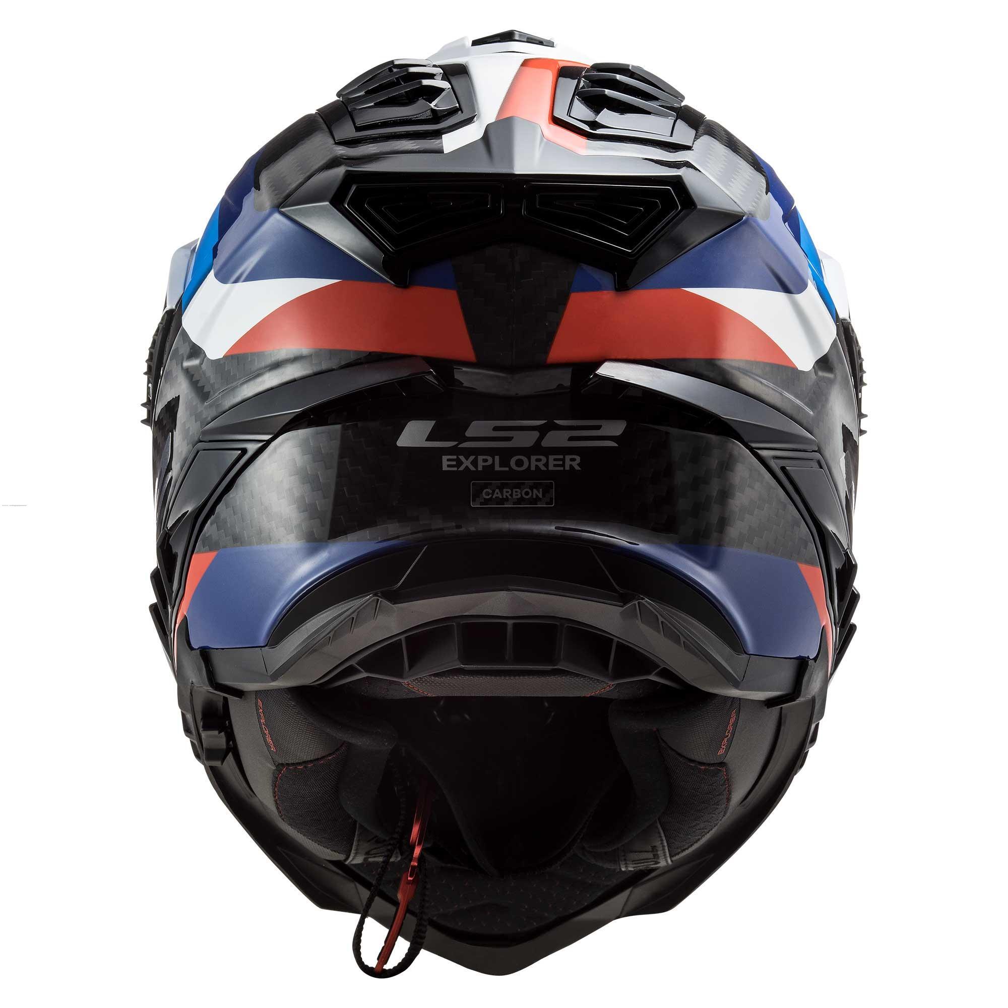 CASCO LS2 EXPLORER CARBONO FRONTIER NEGRO CON AZUL - MX701
