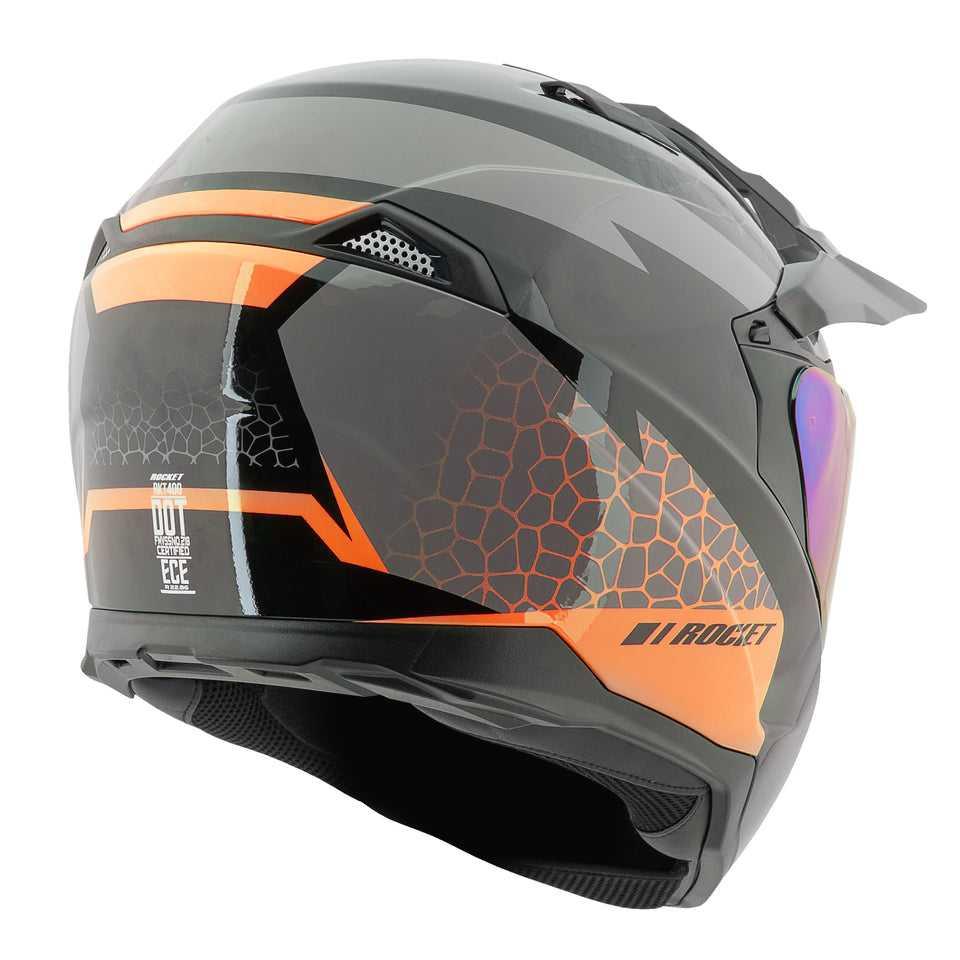 CASCO INTEGRAL JOE ROCKET RKT 400 GRIS CON NARANJA - 400